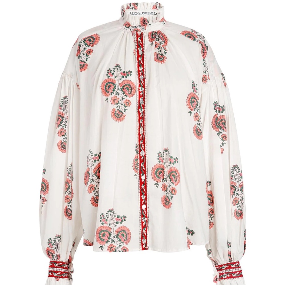 Alix Of Bohemia poet peach blouse NWOT